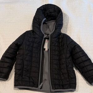 Cat & Jack Black Quilted Hooded Puffer Jacket